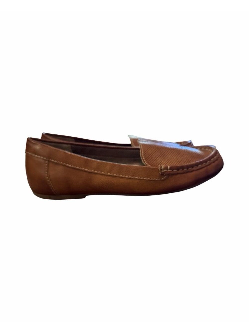 BOC Born Concept Tan Jana Womens Loafers Perforated Shoes Sz 8 Vegan Leather